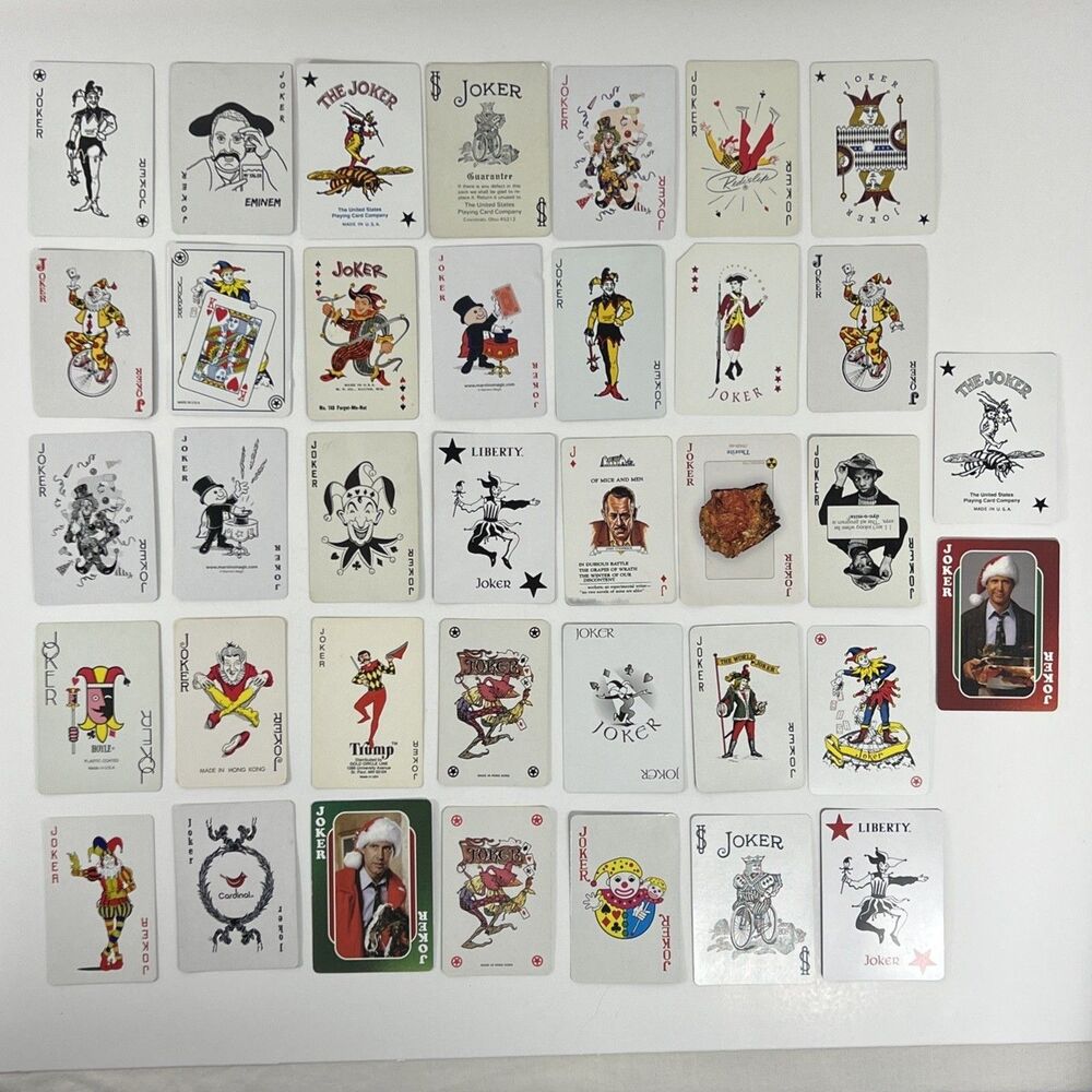 37 - Playing Card JOKERS - All Unique / Singles - Wide Variety